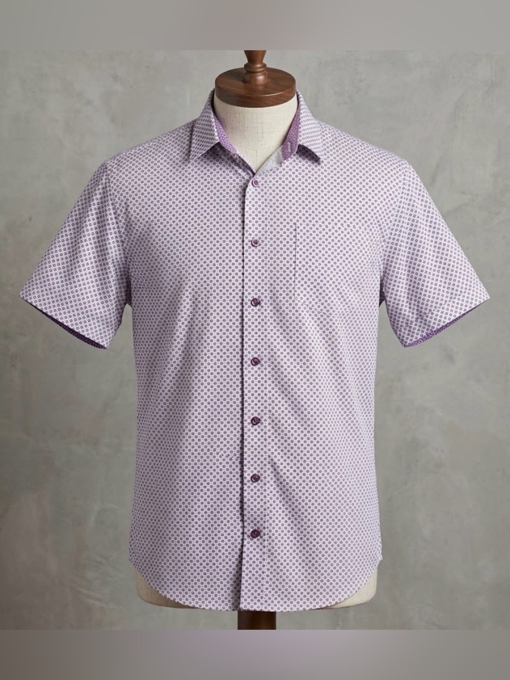 Men Short Sleeve Button Up Nick Graham Everywhere Stretch Modern Fit Shirt XXL